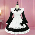 Long Sleeve Ruffle Apron Maid Outfit - Black / S - Outfit