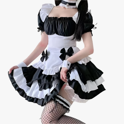 Costumes de Cosplay de femme de chambre d'Halloween S-5XL tablier noir et blanc robe Lolita tenue de fête de scène de princesse tenue de femme de chambre lingerie sexy de Cosplay