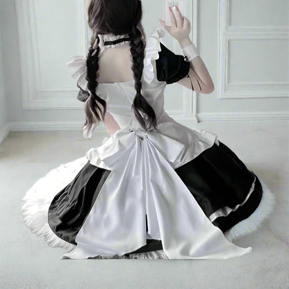 Costumes de Cosplay de femme de chambre d'Halloween S-5XL tablier noir et blanc robe Lolita tenue de fête de scène de princesse tenue de femme de chambre lingerie sexy de Cosplay