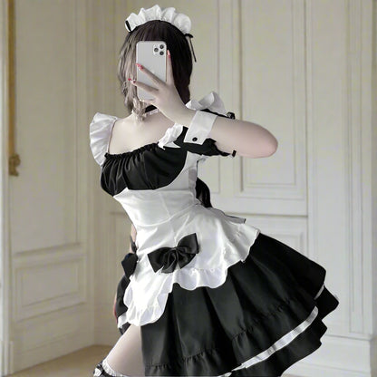 Costumes de Cosplay de femme de chambre d'Halloween S-5XL tablier noir et blanc robe Lolita tenue de fête de scène de princesse tenue de femme de chambre lingerie sexy de Cosplay