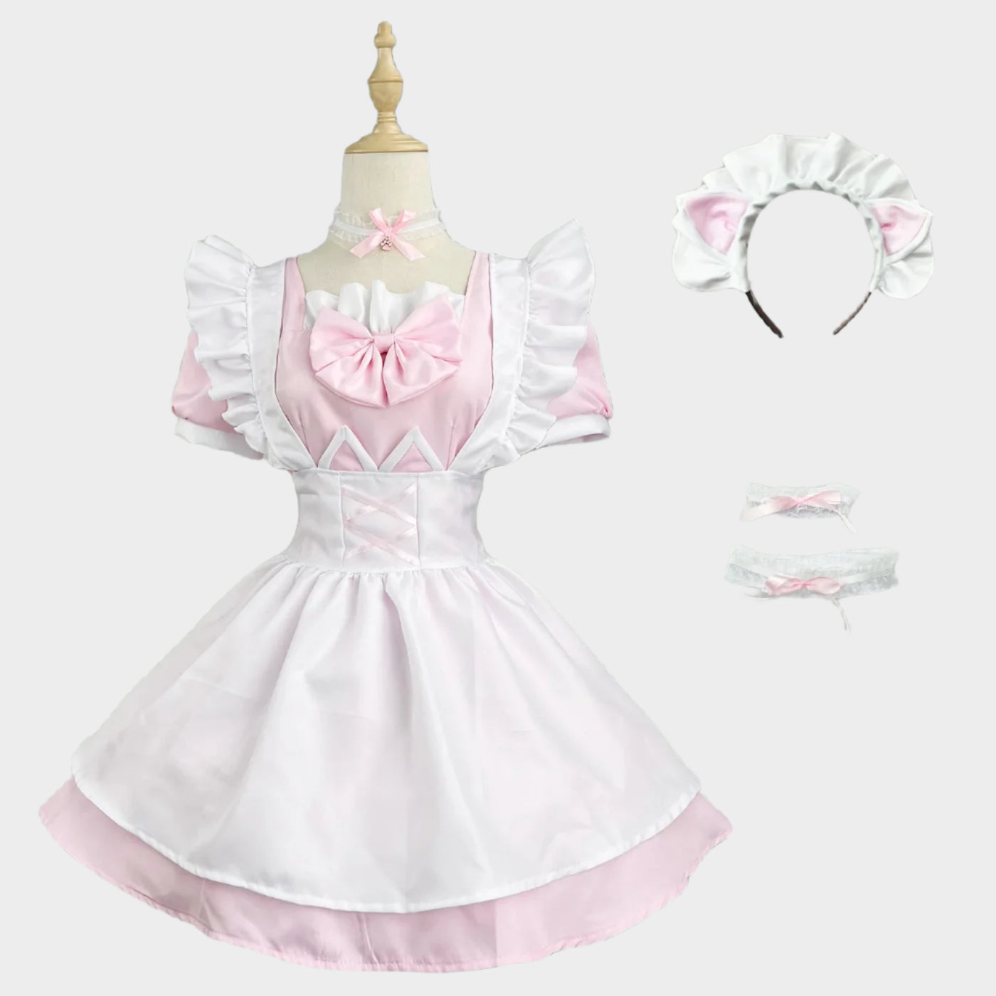 Kawaii Pink Cat Maid Outfit