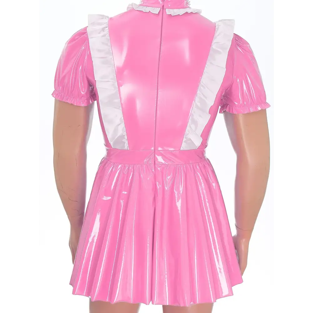 Male Glossy Apron Dress Outfit - Outfit
