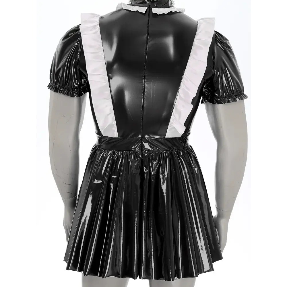 Male Glossy Apron Dress Outfit - Outfit