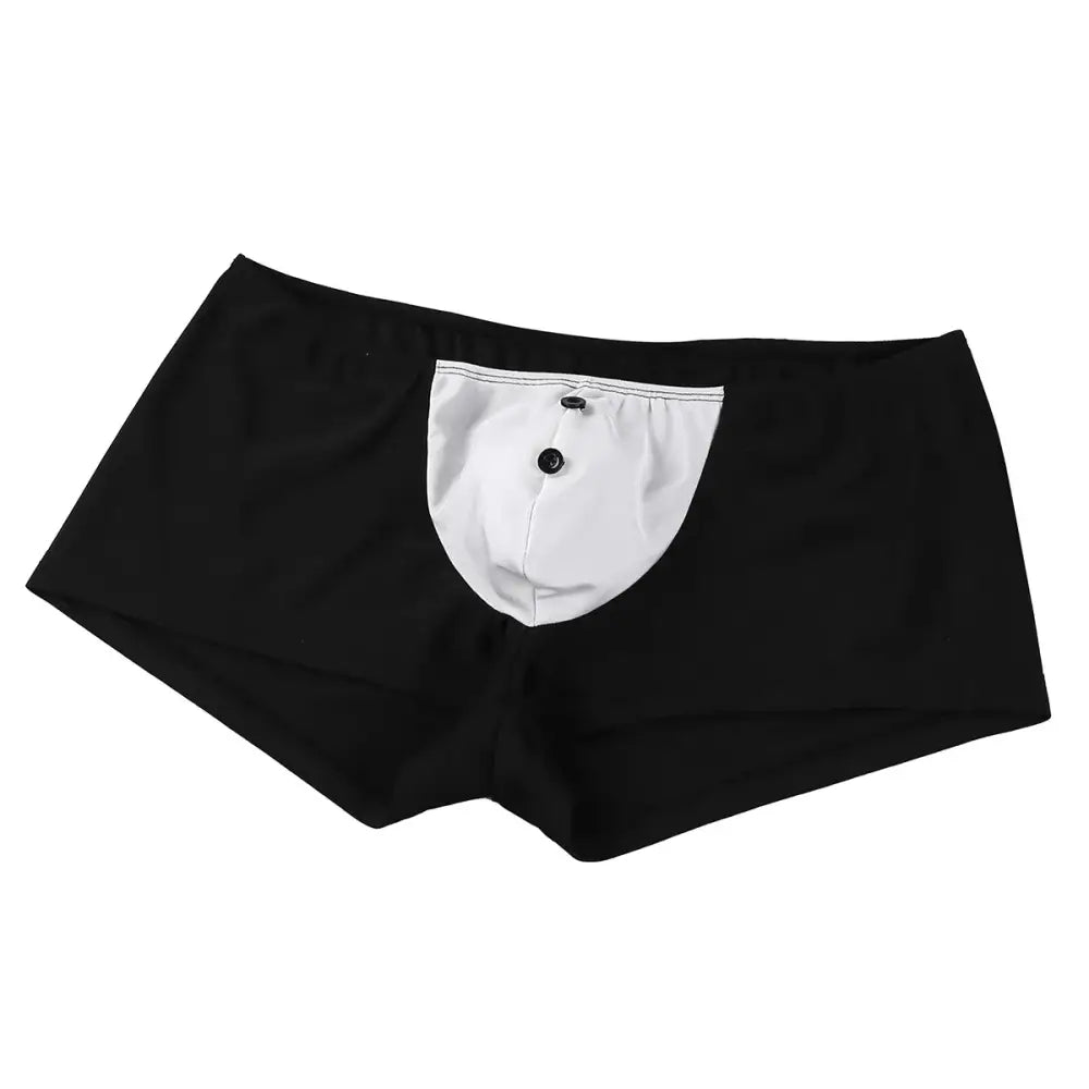 Men Erotic Tuxedo Uniform Waiter Sexy Halloween Role Play Costume Outfit Cute Briefs With Bowknot Collar Cuff Sissy