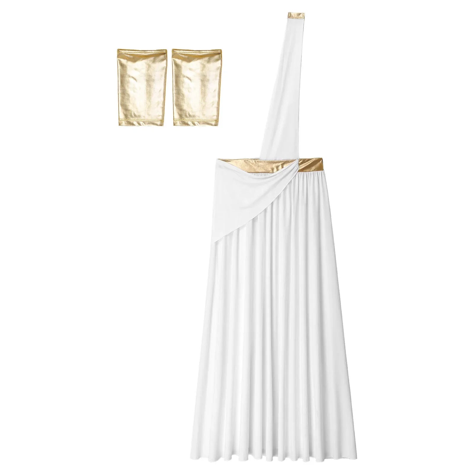 Mens Ancient Greek God Toga Gladiator Costumes Roman Emperor One Shoulder Sleeveless Robe Halloween Medieval Warrior