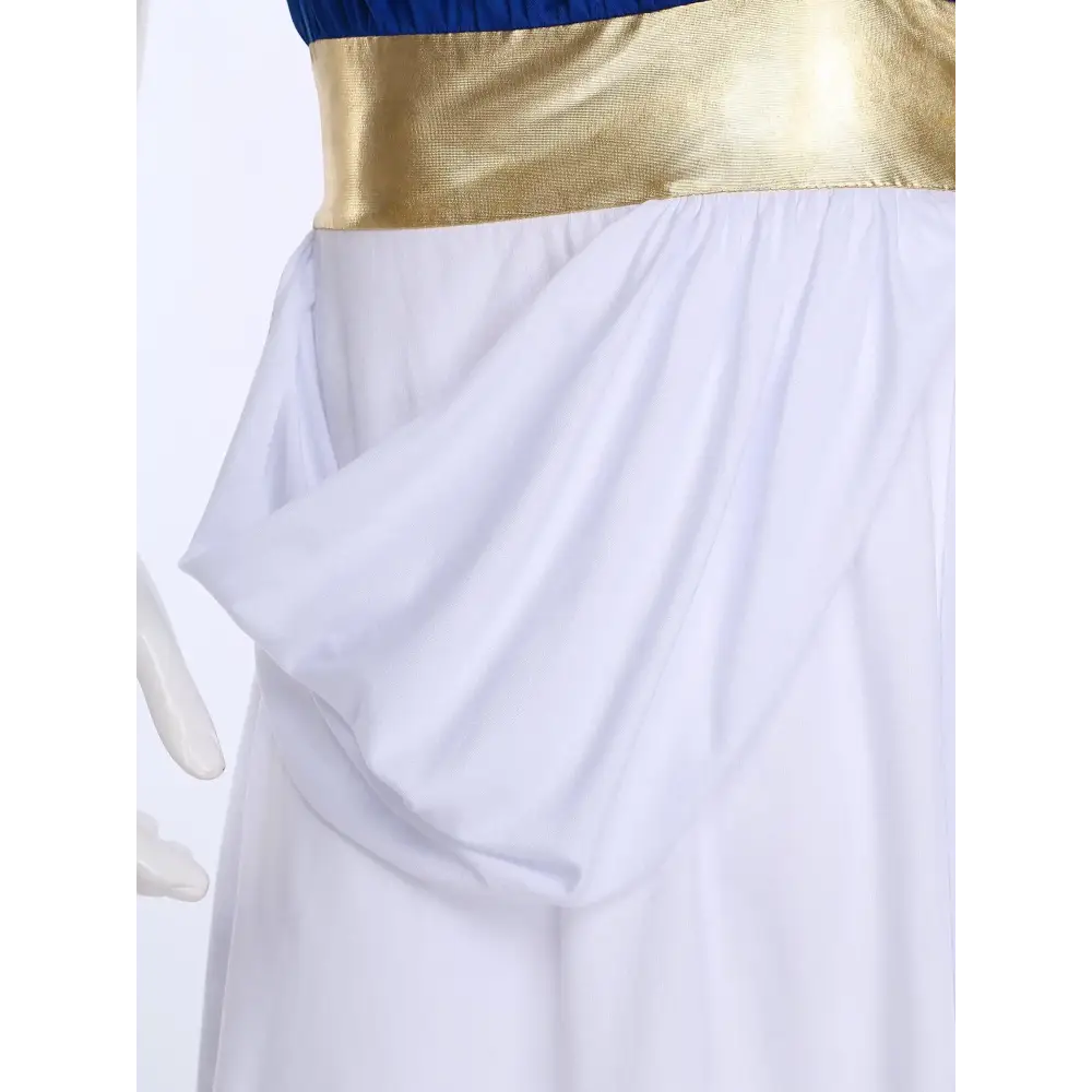 Mens Ancient Greek God Toga Gladiator Costumes Roman Emperor Sleeveless Color Block Robe Halloween Medieval Warrior