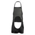 Men’s Halloween Cosplay Costume Chef Lingerie with Zipper Open Crotch Leather Apron Nightclub Stage Sexy Waiter Cosplay