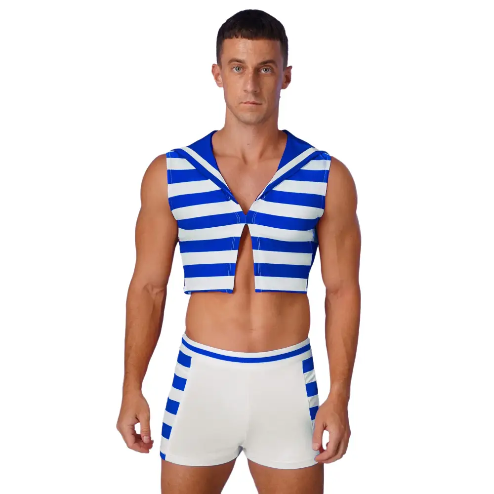 Mens Sexy Short Sailor Costume - Blue / M - Outfit