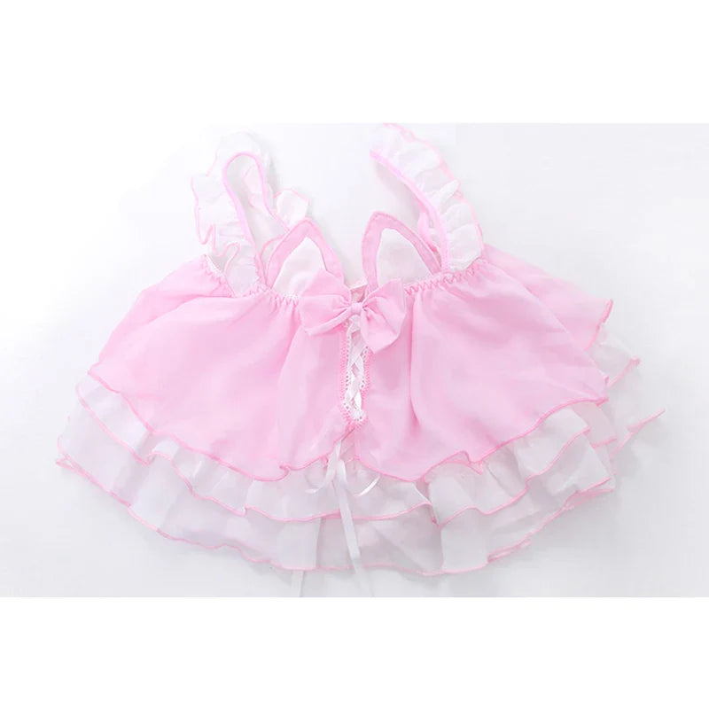 Naughty Two-Piece Pink Cat Maid Outfit - Pink / One Size - Outfit