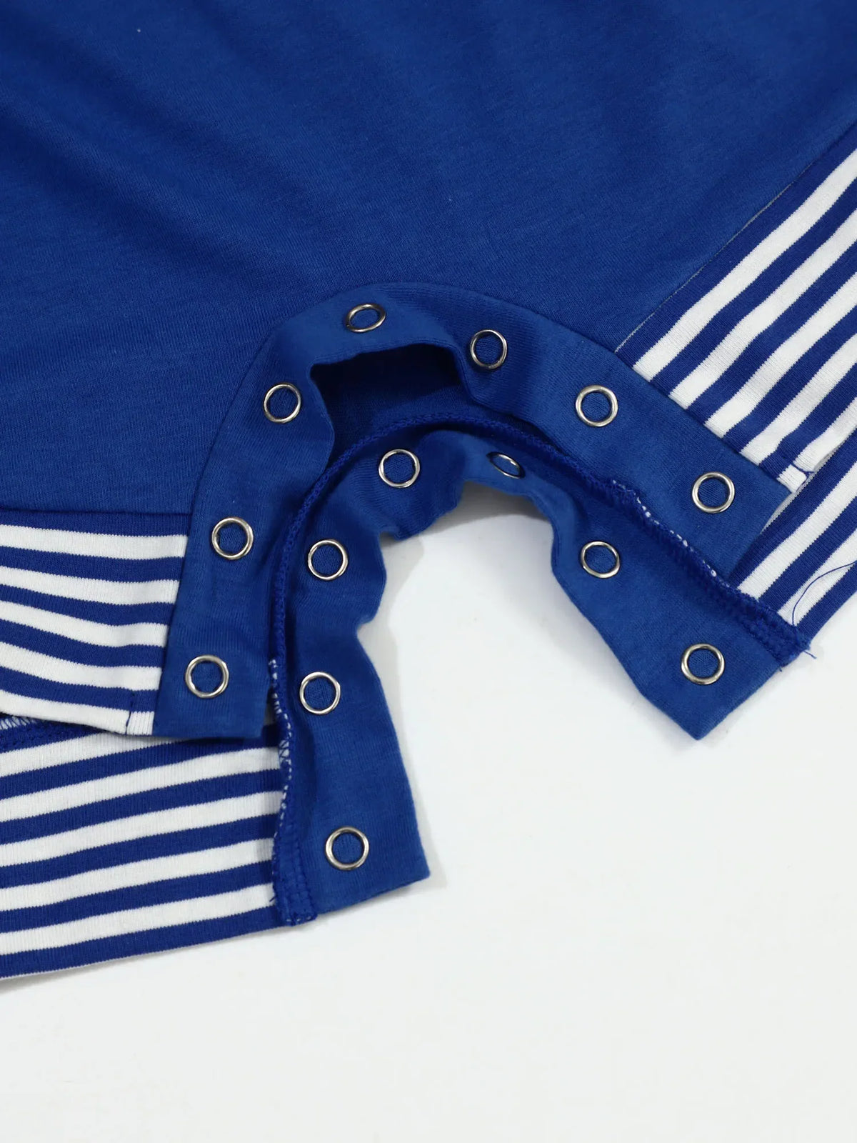 Men’s Sailor Style Pajama Bodysuit Navy Collar Short Sleeve Button Crotch One-Piece Loungewear for Sleep & Home