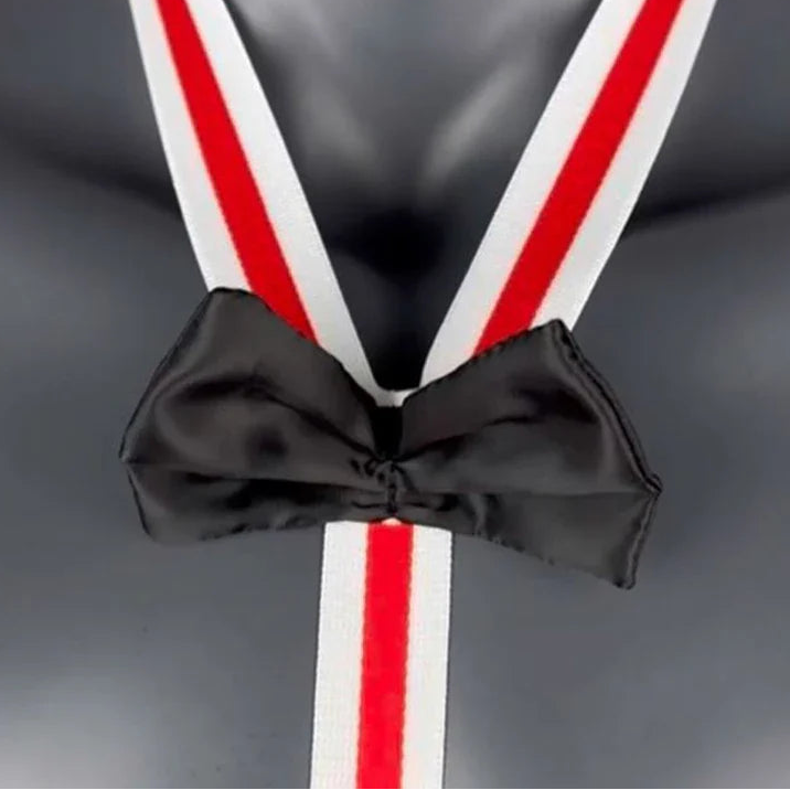 Novelty Sexy Men’s Mankini Thong Underwear Erotic Lingerie Waiter Costume Suspender Bodysuit Tie Teddies