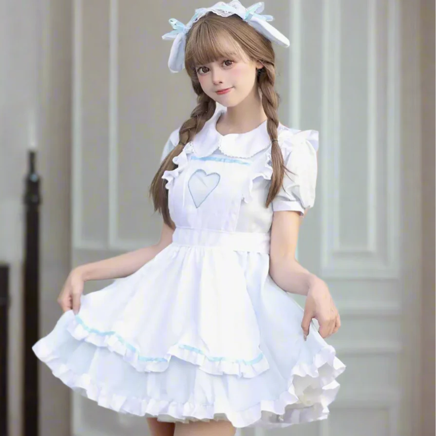 Kawaii Blue Maid Outfit - Outfit