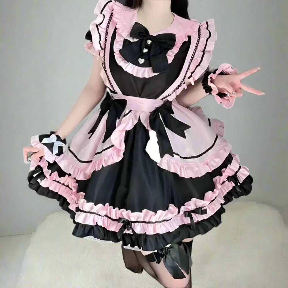 Pink and Black French Maid Outfit - Outfit