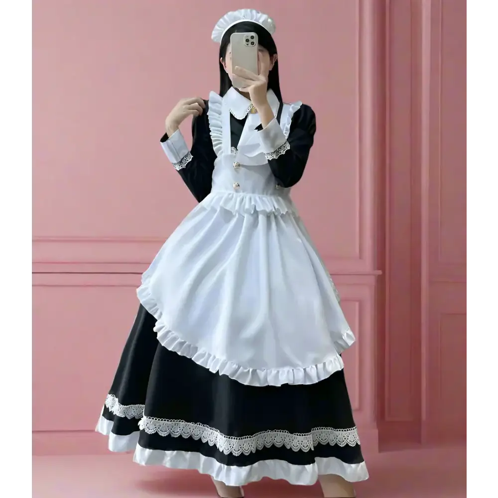 long sleeve french maid dress Amazon.com: TEDPRBGE Anime Maid Dresses French Apron Dress Black White Maid Outfit Dress Lolita Fancy Dresses Cosplay Costume (M) : Clothing, Shoes & Jewelry