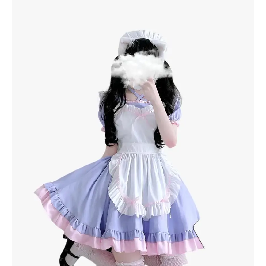 Purple Anime Maid Outfit