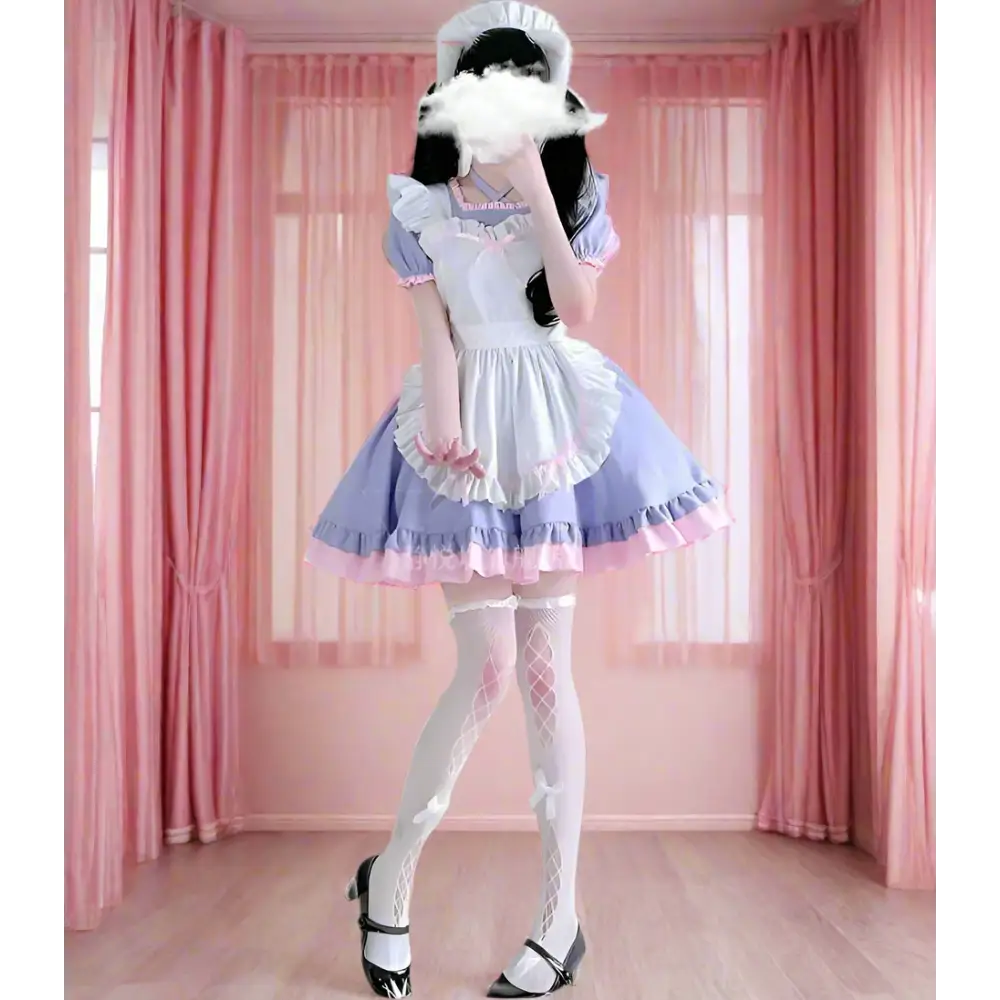 Purple Anime Maid Outfit