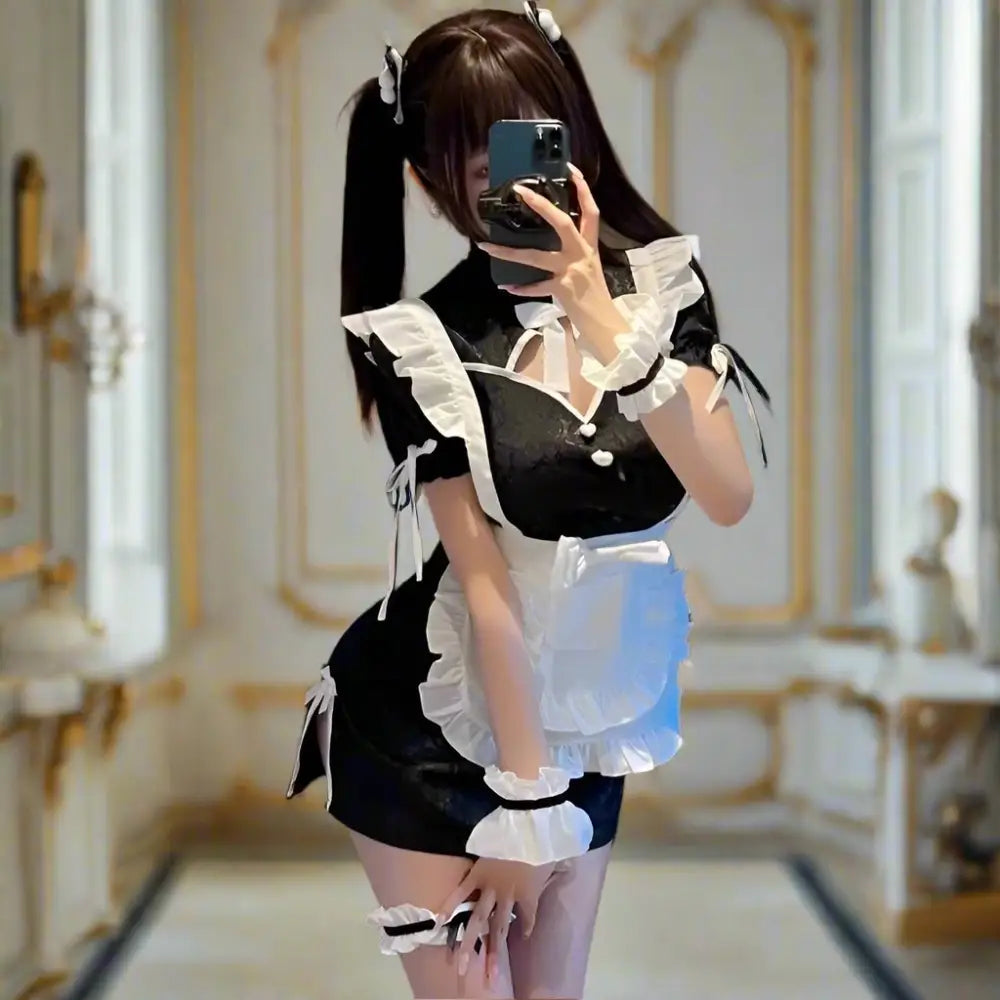 Retro Cheongsam Anime Maid Outfit - Outfit