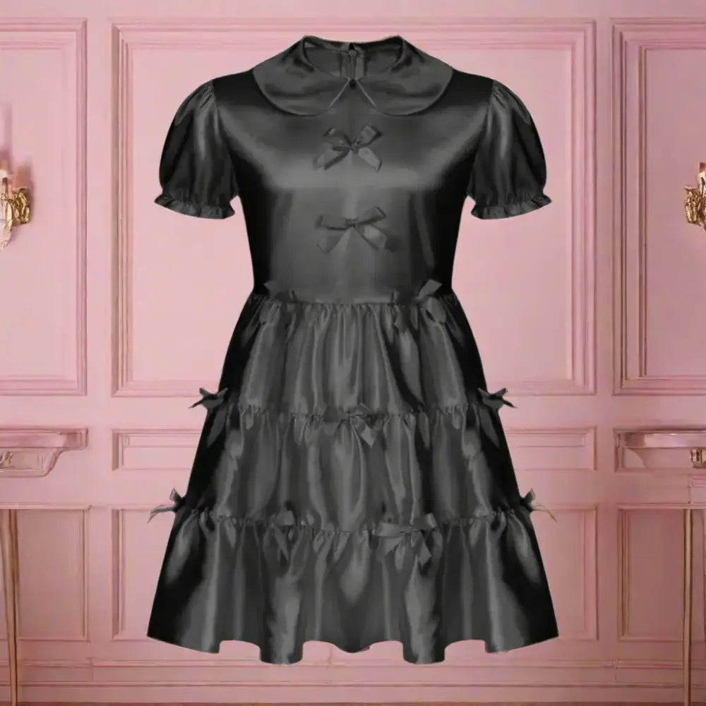 Satin Black Male Maid Outfit - Black / M - Outfit