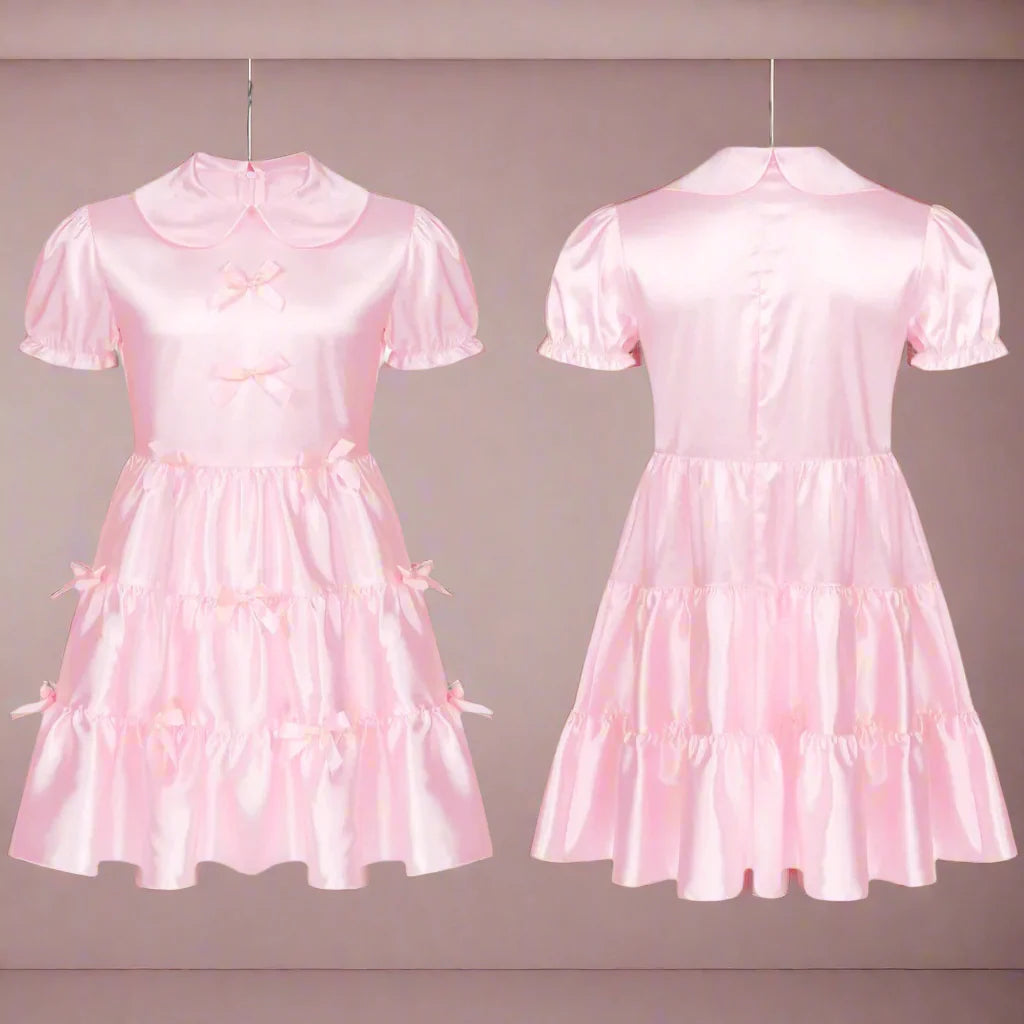 Satin Pink Male Maid Outfit - Outfit