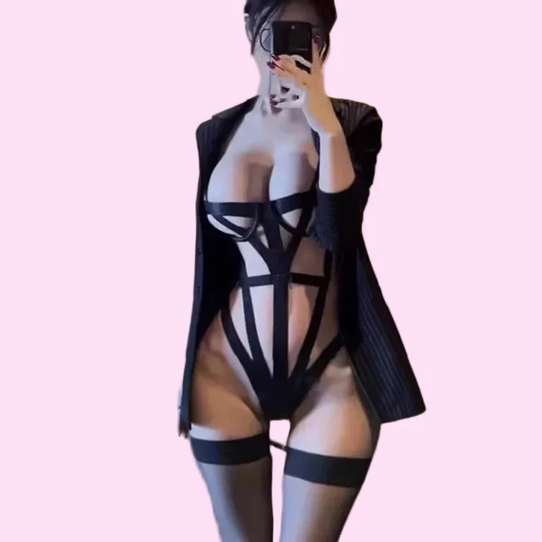 SexySM Restraint Erotic Lingerie Set with Soft for Intimate Bedroom Role Play
