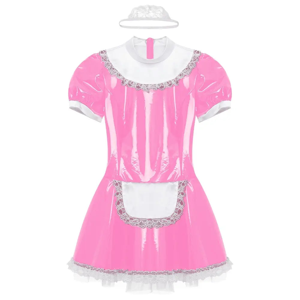 Sexy Leather French Maid Outfit - Outfit