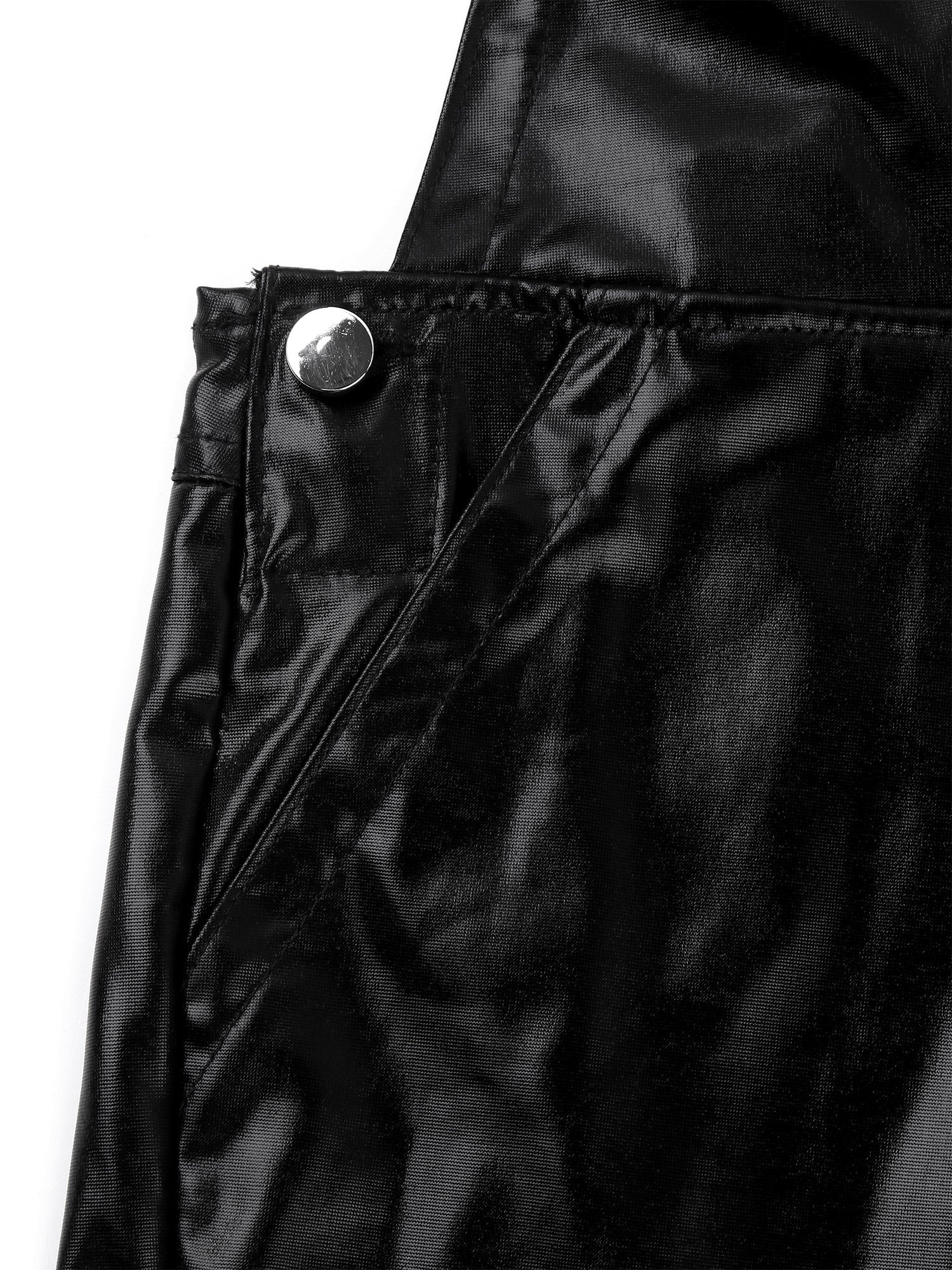 Sexy Men Bodysuit One-piece Wetlook Leather Short Jumpsuit Romper Halloween Carnival Club Modern Playsuit Dancewear