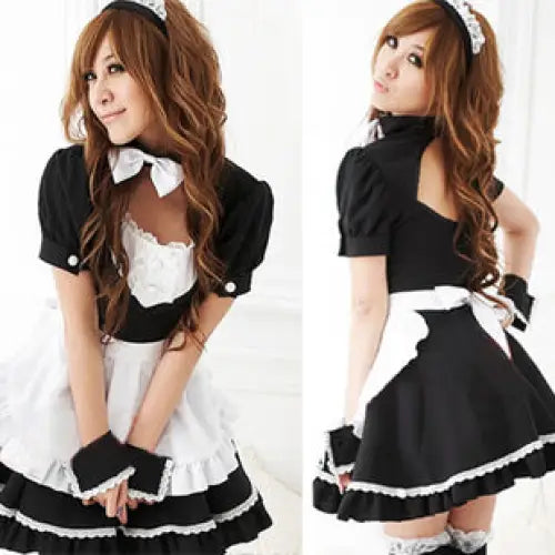 Sexy White Bow House Maid Outfit - Outfit