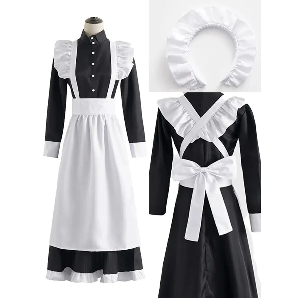 Satin Black Male Maid Outfit