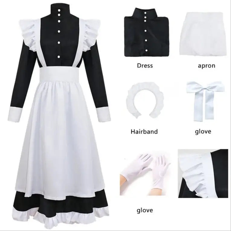 Sissy French Maid Long Dress Men’s Outfit - Outfit