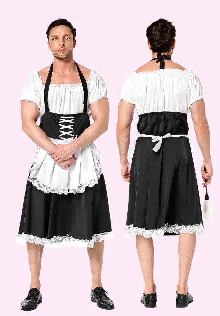 Sissy Lace-Up French Maid Outfit - Outfit