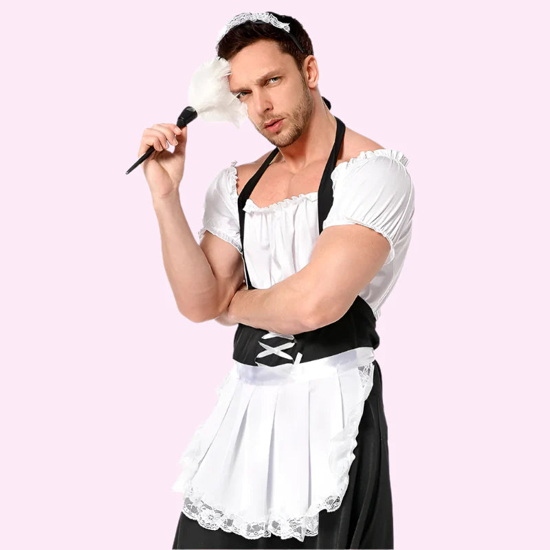 Sissy Lace-Up French Maid Outfit - Outfit