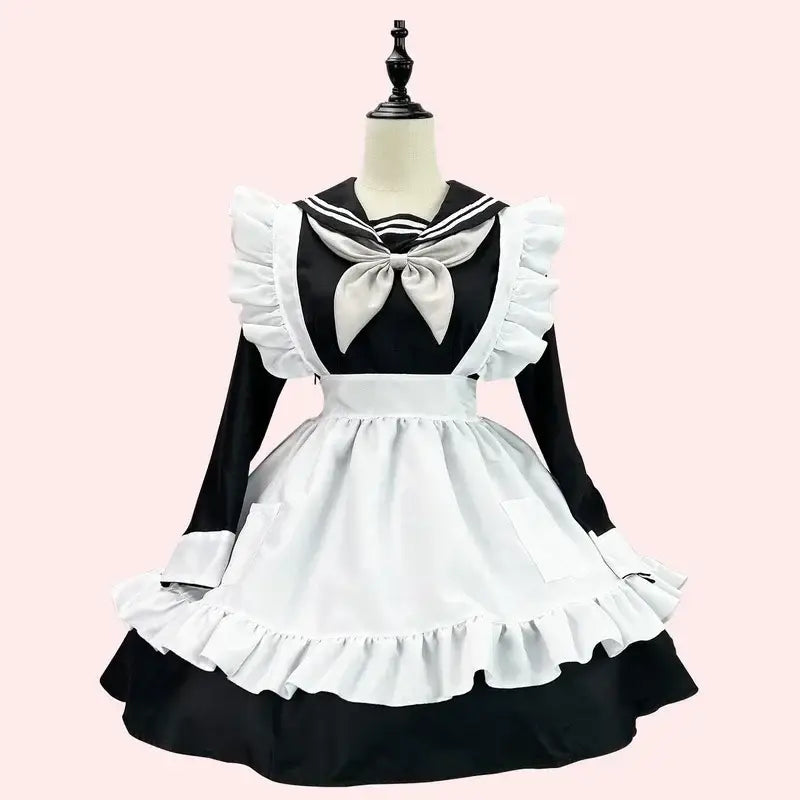 Anime JK Uniform Sailor Cosplay Costumes Plus Size Maid Dress Lingerie Winter Long Sleeve Lolita Animaion Show Outfits