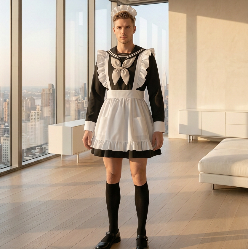 Anime JK Uniform Sailor Cosplay Costumes Plus Size Maid Dress Lingerie Winter Long Sleeve Lolita Animaion Show Outfits