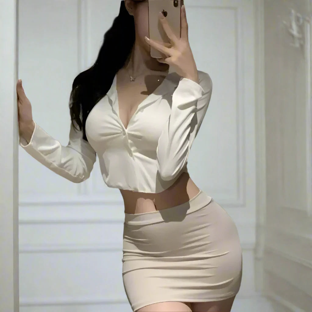White Hot Secretary Outfit - White / One Size - Outfit