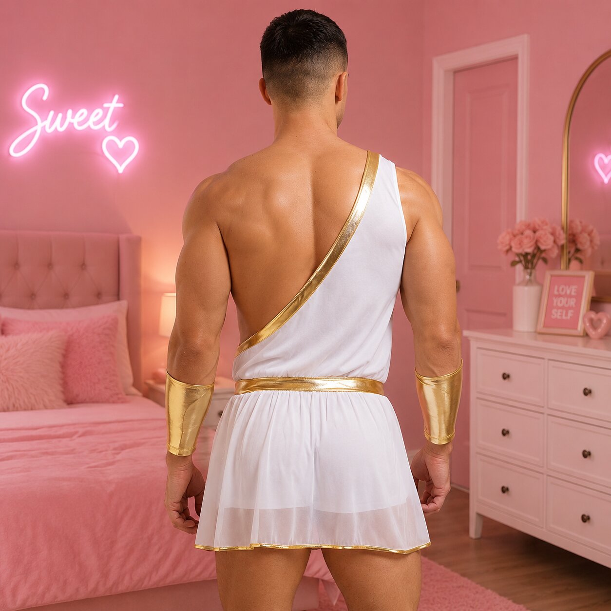 Winged Male Cupid Cosplay Jumpsuit Outfit - Outfit